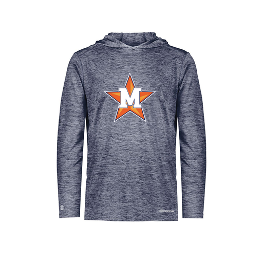 [FOLHCGNV-AS-LOGO1] Decker Men's Charge Hoodie (Adult S, Navy, Logo 1)